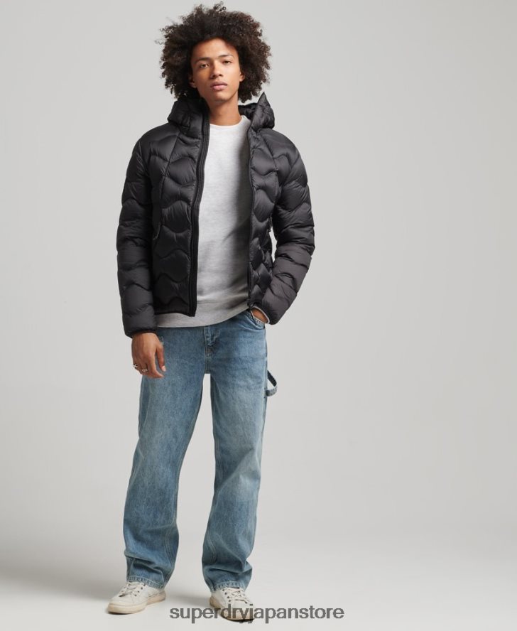 XPD ダウンキルティングジャケット 男性 Superdry 衣類 黒 2J62PZ4778