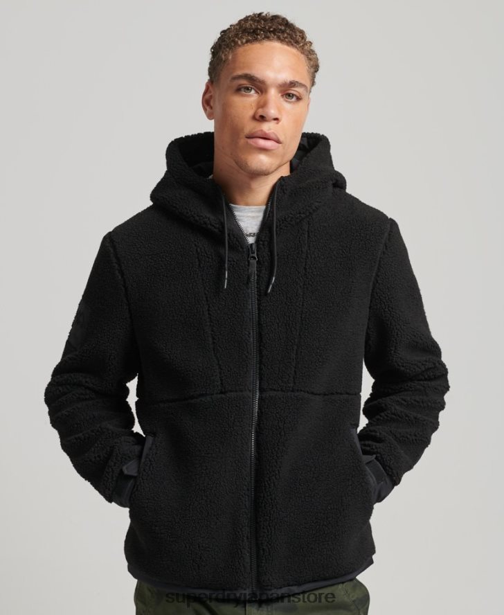 XPD ハイブリッド ボーグ ジャケット 男性 Superdry 衣類 黒 2J62PZ5002