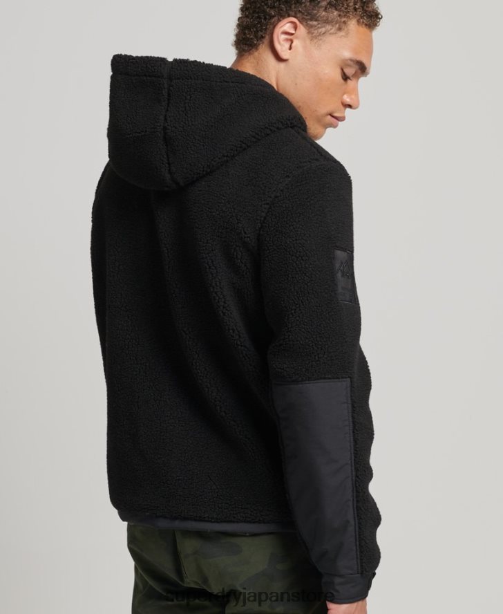 XPD ハイブリッド ボーグ ジャケット 男性 Superdry 衣類 黒 2J62PZ5002