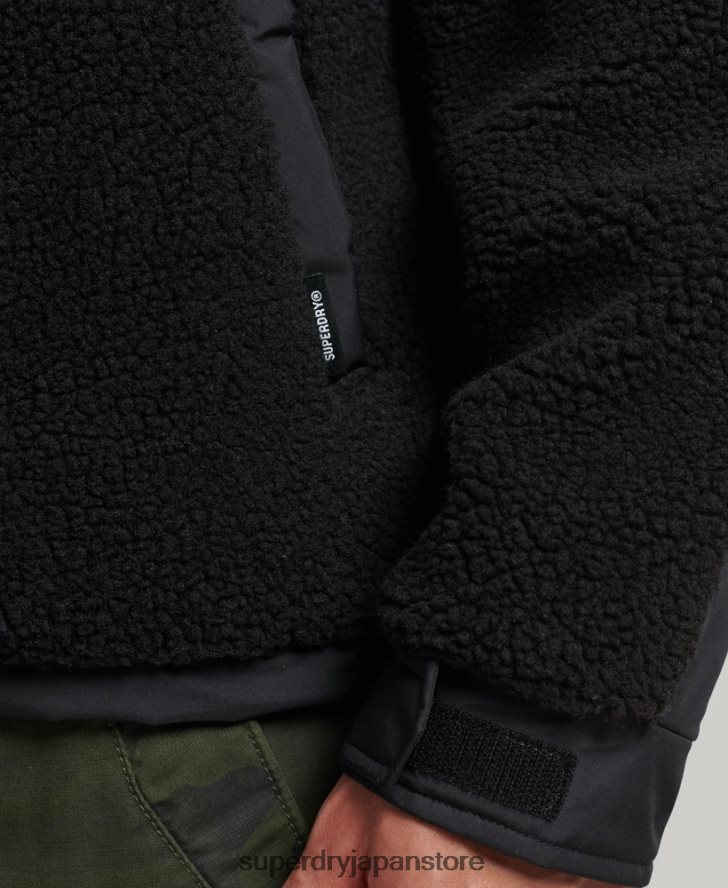 XPD ハイブリッド ボーグ ジャケット 男性 Superdry 衣類 黒 2J62PZ5002