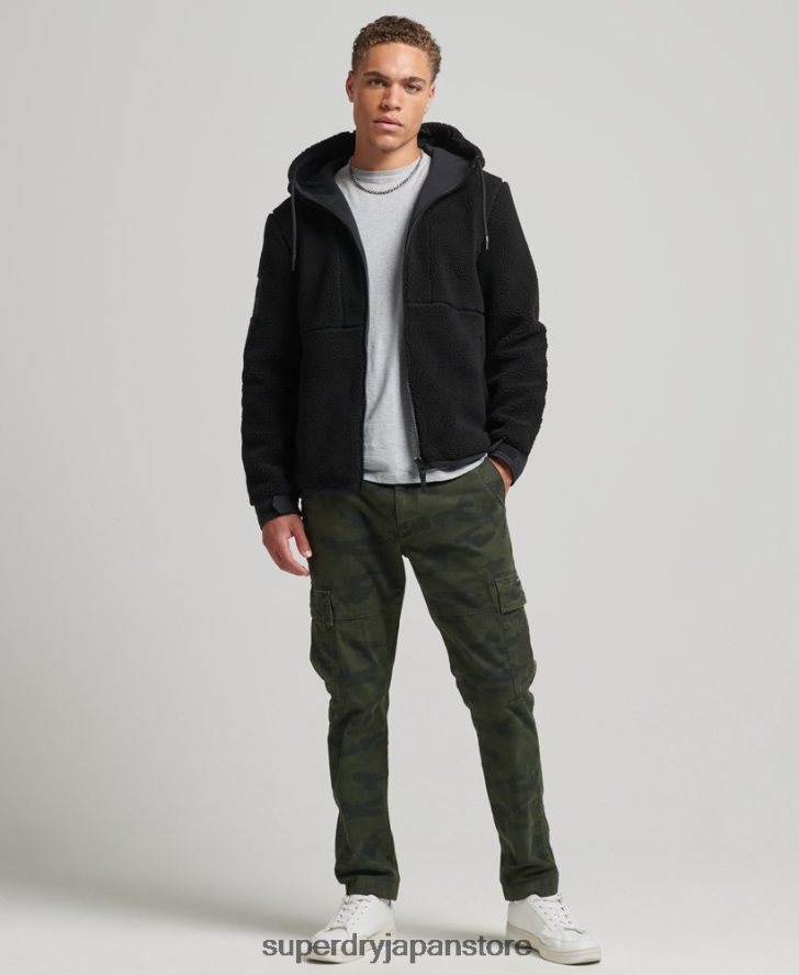 XPD ハイブリッド ボーグ ジャケット 男性 Superdry 衣類 黒 2J62PZ5002