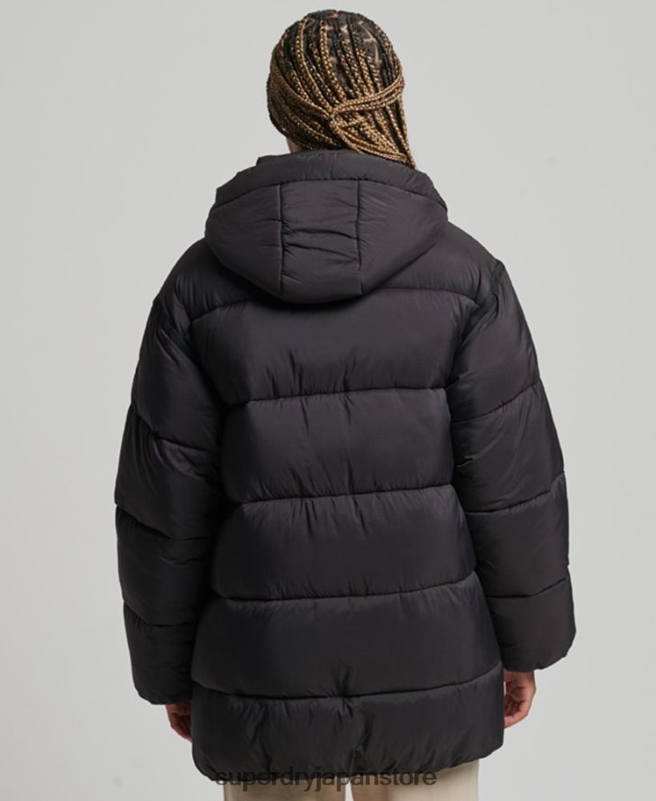 XPD コクーン パッド入りパーカー ジャケット 女性 Superdry 衣類 黒 2J62PZ5435