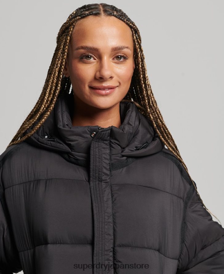 XPD コクーン パッド入りパーカー ジャケット 女性 Superdry 衣類 黒 2J62PZ5435