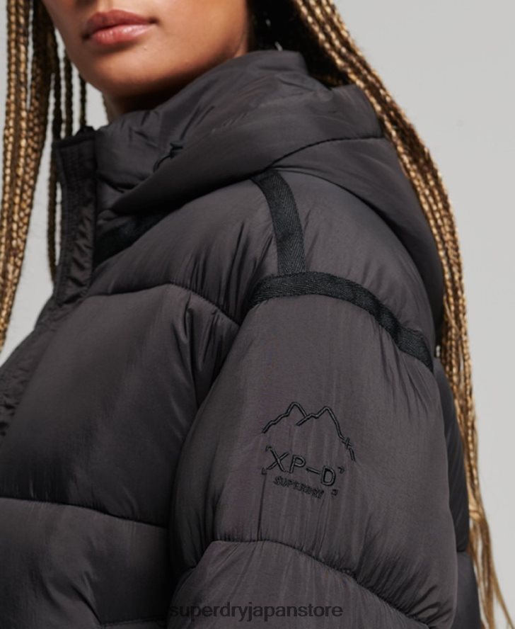 XPD コクーン パッド入りパーカー ジャケット 女性 Superdry 衣類 黒 2J62PZ5435