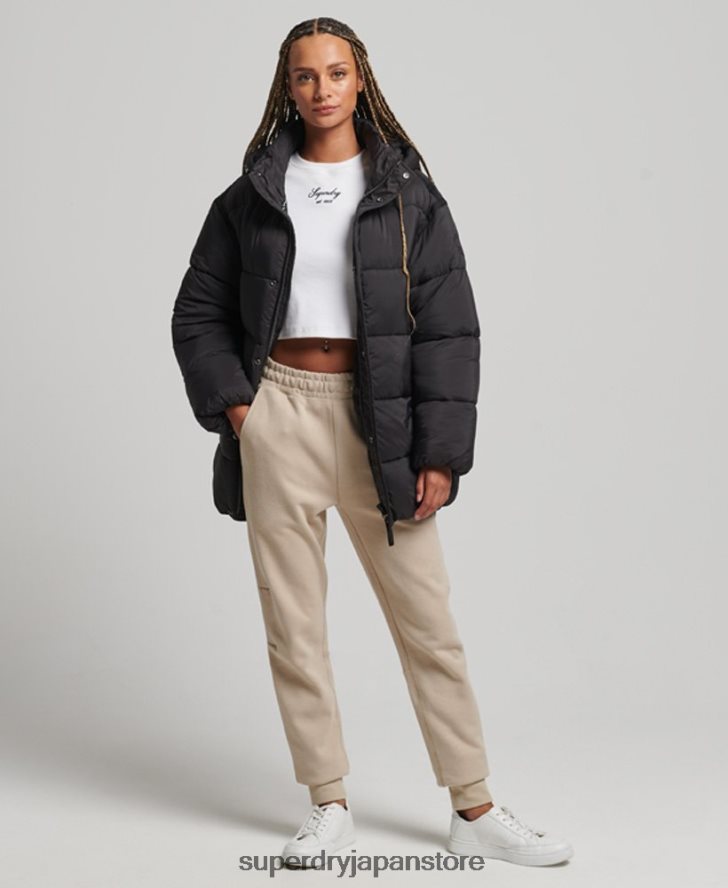 XPD コクーン パッド入りパーカー ジャケット 女性 Superdry 衣類 黒 2J62PZ5435