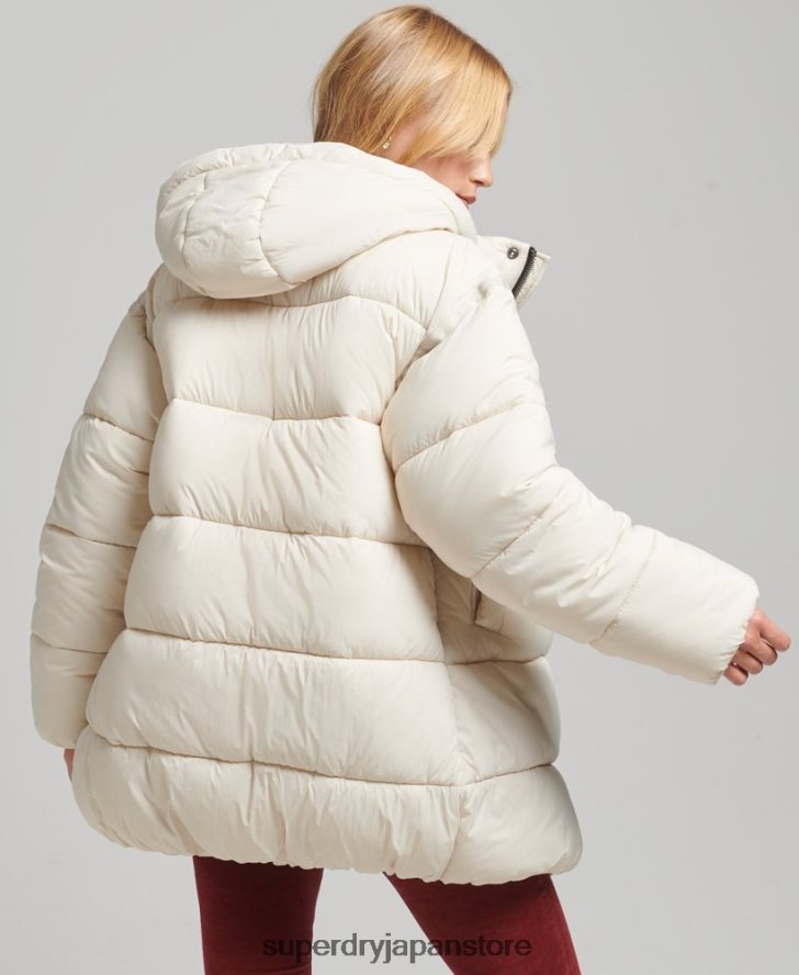 XPD コクーン パッド入りパーカー ジャケット 女性 Superdry 衣類 クリーム 2J62PZ5496