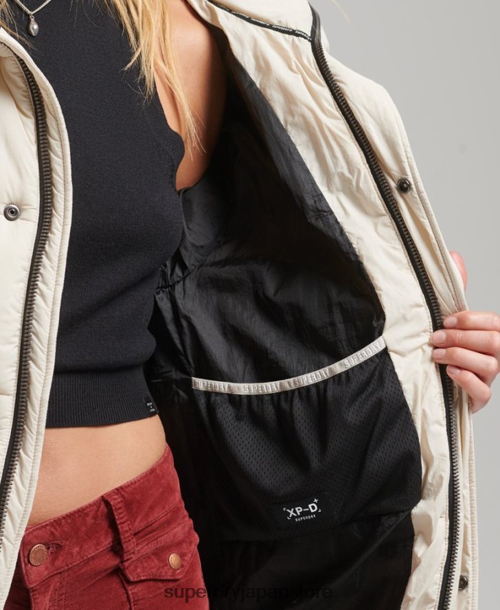 XPD コクーン パッド入りパーカー ジャケット 女性 Superdry 衣類 クリーム 2J62PZ5496