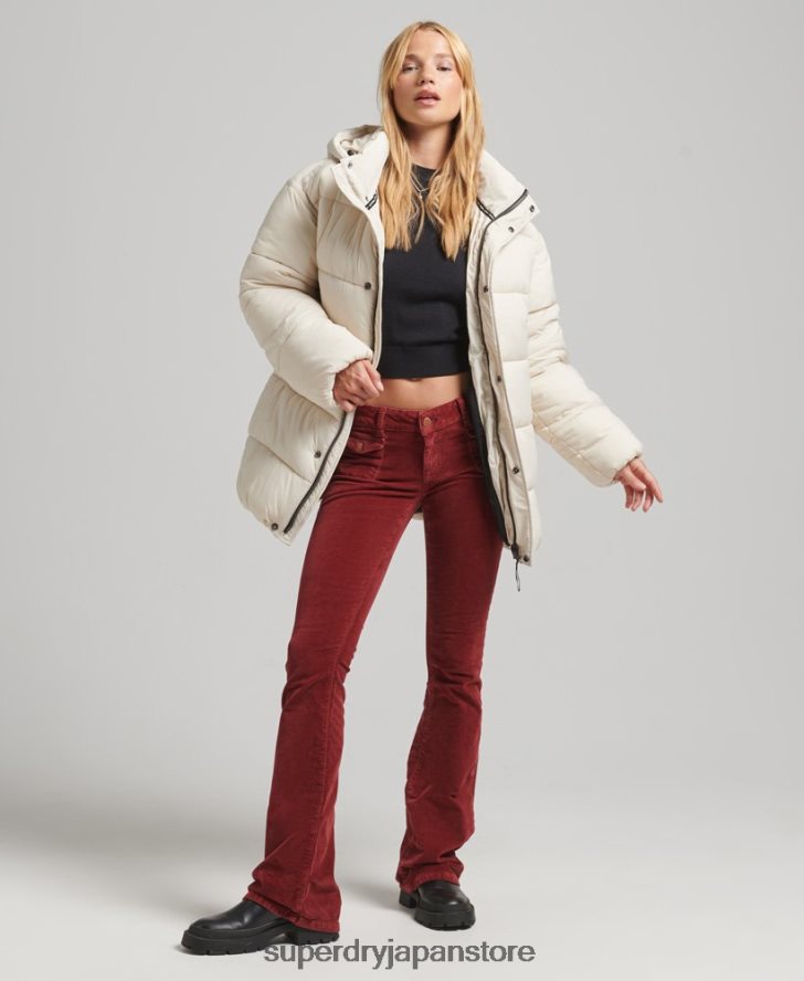 XPD コクーン パッド入りパーカー ジャケット 女性 Superdry 衣類 クリーム 2J62PZ5496