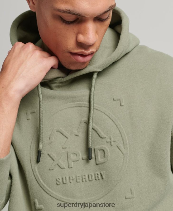 XP-D グラフィック ルーズ クルー パーカー 男性 Superdry 衣類 カーキ 2J62PZ5098
