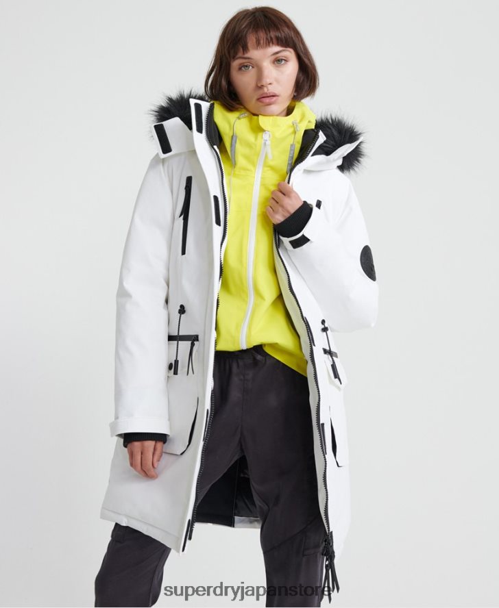 aiko everest ダウンパーカージャケット 女性 Superdry 衣類 クリーム 2J62PZ5705