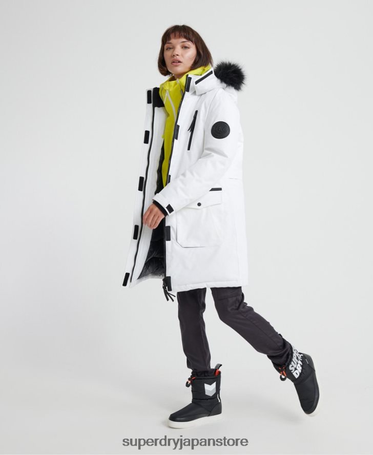 aiko everest ダウンパーカージャケット 女性 Superdry 衣類 クリーム 2J62PZ5705