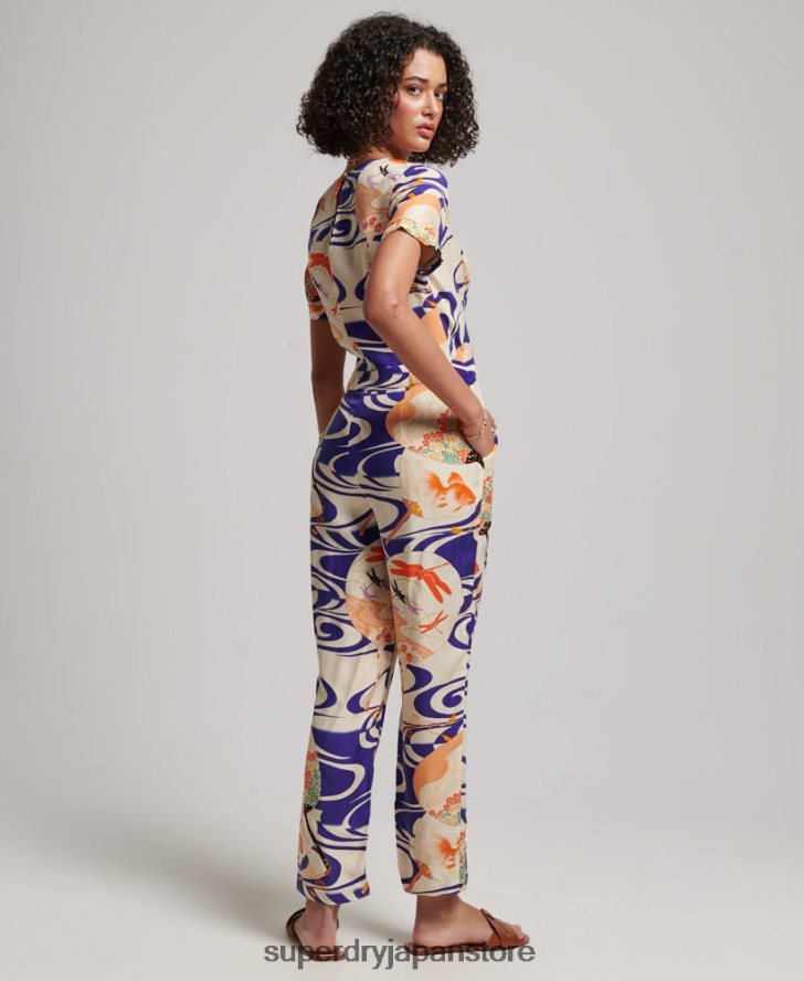 ヴィンテージ織りジャンプスーツ 女性 Superdry 衣類 青 2J62PZ2169