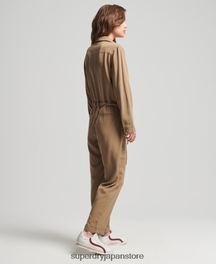 ヴィンテージテンセル織りボイラースーツ 女性 Superdry 衣類 茶色 2J62PZ2295