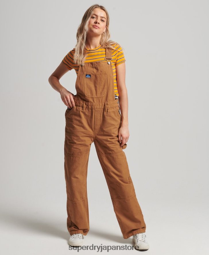 ヴィンテージカーペンターダンガリー 女性 Superdry 衣類 茶色 2J62PZ4094