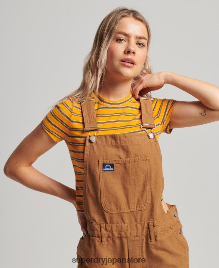 ヴィンテージカーペンターダンガリー 女性 Superdry 衣類 茶色 2J62PZ4094
