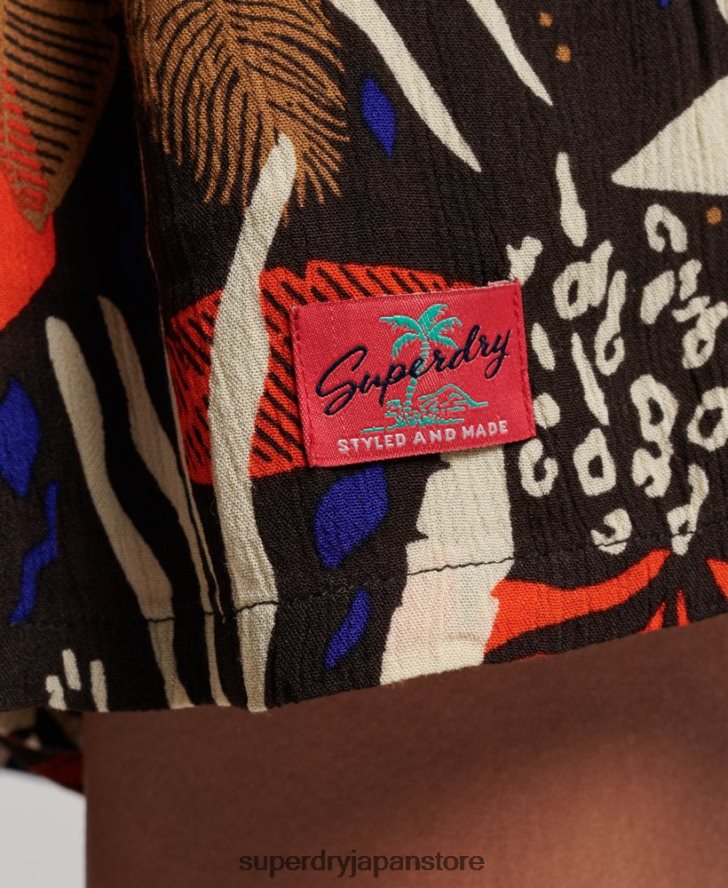 ヴィンテージビーチ遊び着 女性 Superdry 衣類 茶色 2J62PZ4095