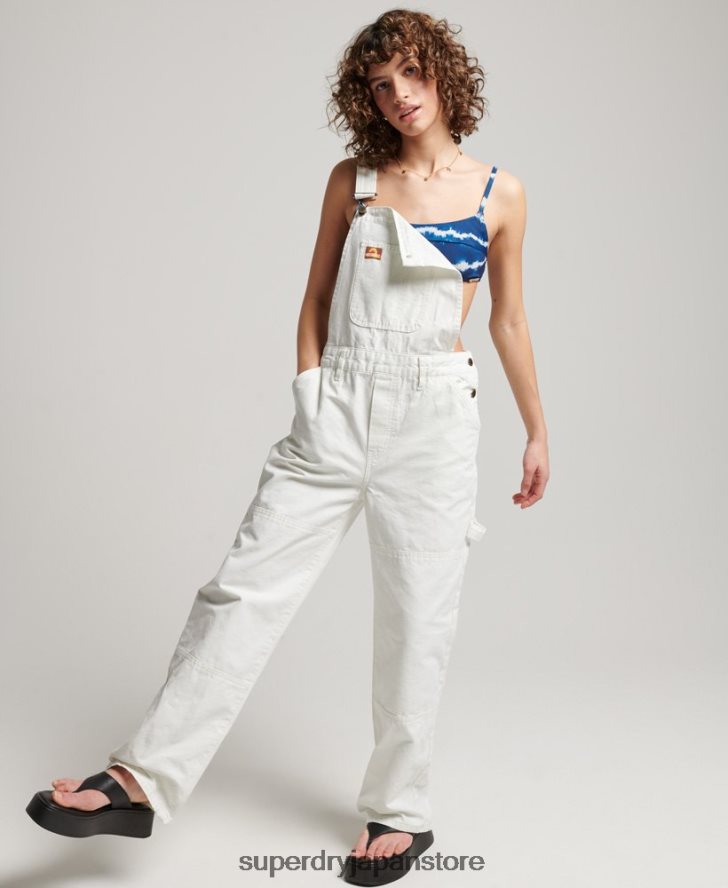ヴィンテージカーペンターダンガリー 女性 Superdry 衣類 クリーム 2J62PZ4096