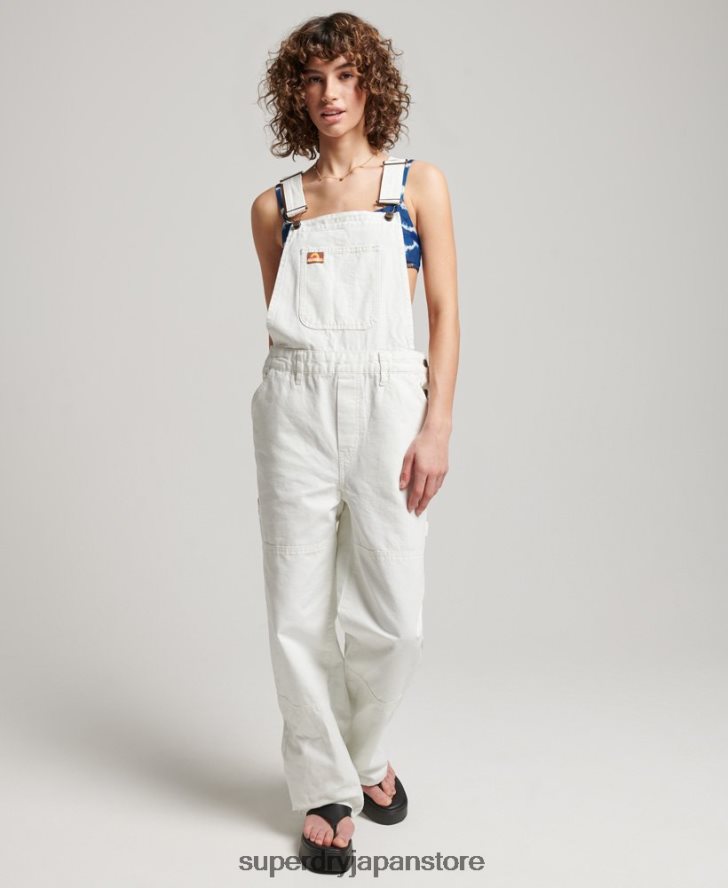 ヴィンテージカーペンターダンガリー 女性 Superdry 衣類 クリーム 2J62PZ4096