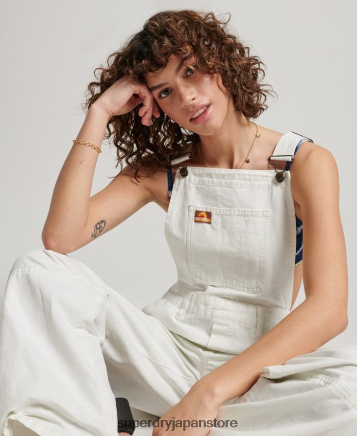 ヴィンテージカーペンターダンガリー 女性 Superdry 衣類 クリーム 2J62PZ4096