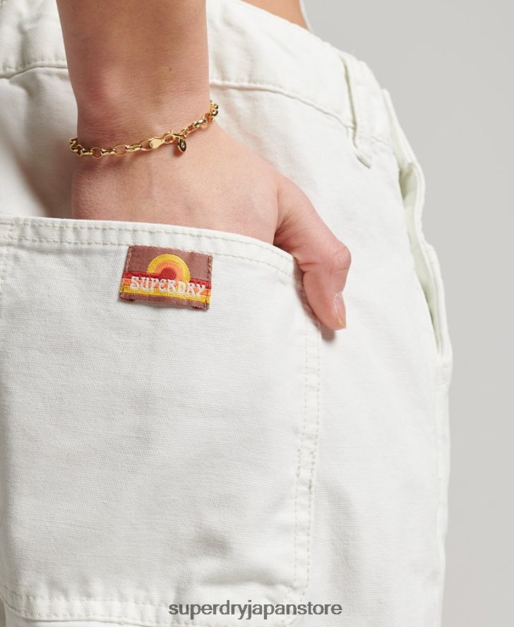 ヴィンテージカーペンターダンガリー 女性 Superdry 衣類 クリーム 2J62PZ4096
