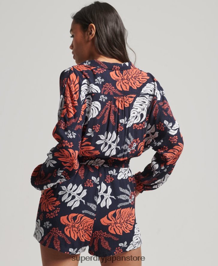 ヴィンテージビーチ遊び着 女性 Superdry 衣類 海軍 2J62PZ4098