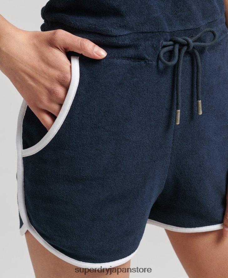 ヴィンテージホルタータオル遊び着 女性 Superdry 衣類 海軍 2J62PZ4100
