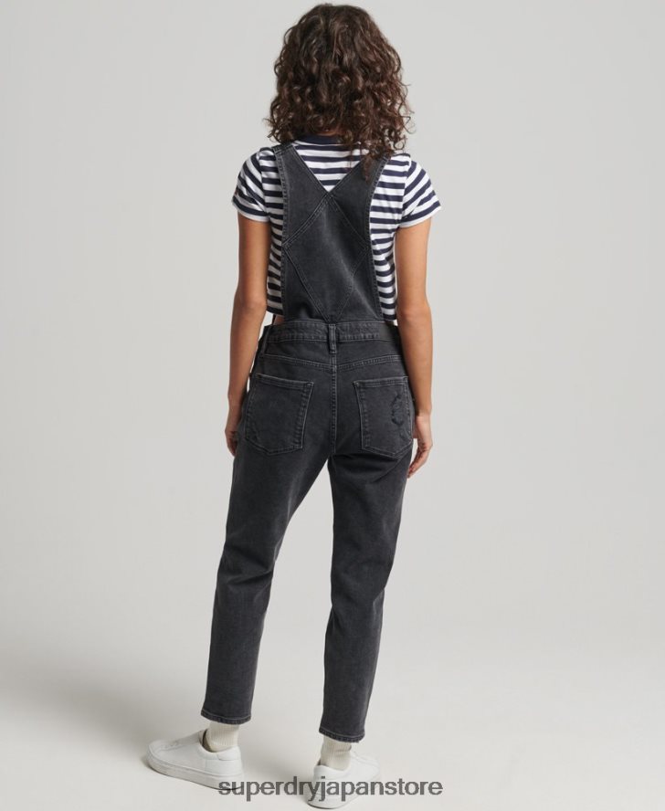 スリムテーパードダンガリー 女性 Superdry 衣類 黒 2J62PZ4106