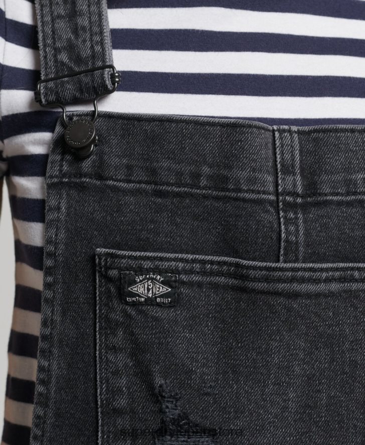 スリムテーパードダンガリー 女性 Superdry 衣類 黒 2J62PZ4106