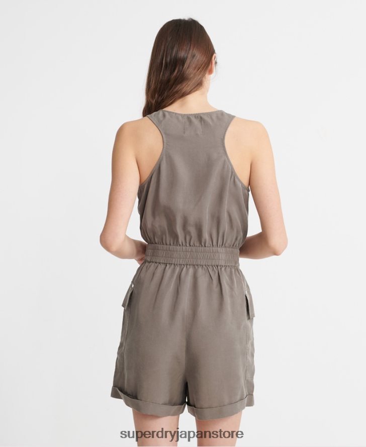ネバダホルター遊び着 女性 Superdry 衣類 カーキ 2J62PZ4107