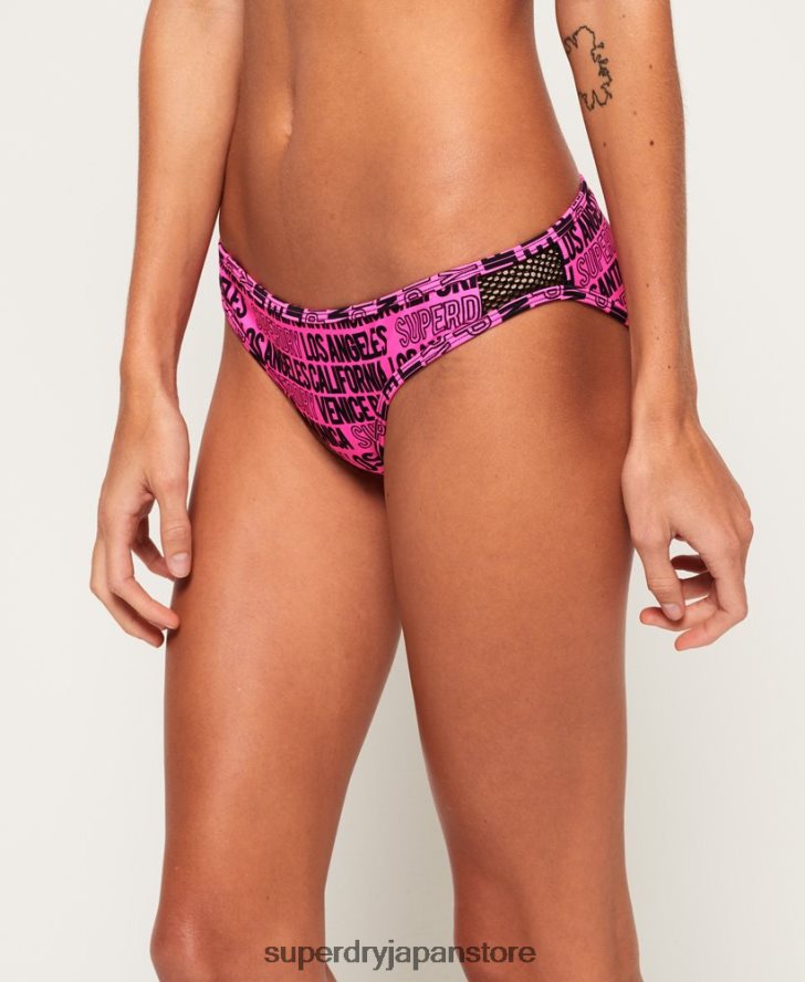 cali ロゴ ビキニボトム 女性 Superdry 衣類 ピンク 2J62PZ3266
