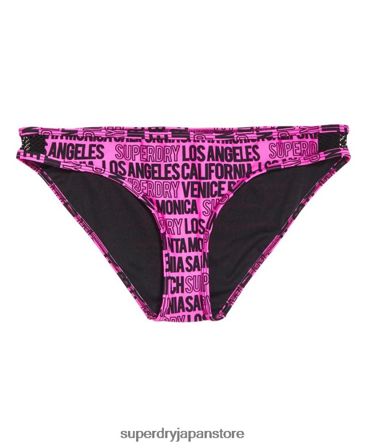cali ロゴ ビキニボトム 女性 Superdry 衣類 ピンク 2J62PZ3266