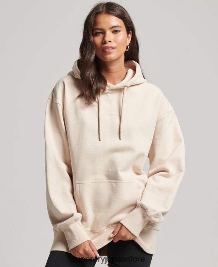 code s ロゴ ヘリテージ オーバーサイズ パーカー 女性 Superdry 衣類 クリーム 2J62PZ5911