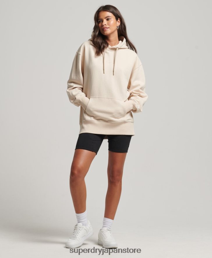 code s ロゴ ヘリテージ オーバーサイズ パーカー 女性 Superdry 衣類 クリーム 2J62PZ5911