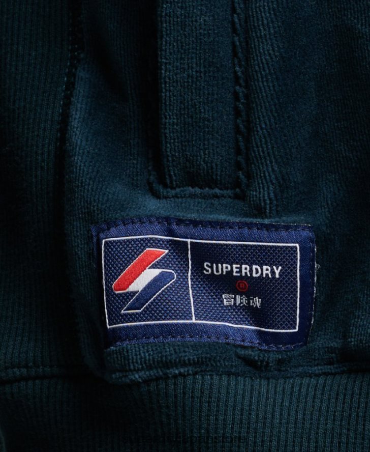 code s ロゴ ベロア トラックトップ 女性 Superdry 衣類 濃紺 2J62PZ6106
