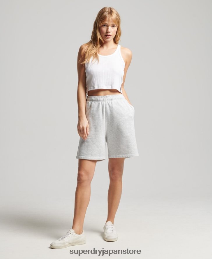 ハーフトーン s ロゴ ボーイ ショーツ 女性 Superdry 衣類 グレー 2J62PZ3165