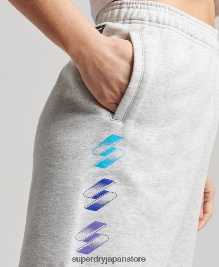 ハーフトーン s ロゴ ボーイ ショーツ 女性 Superdry 衣類 グレー 2J62PZ3165