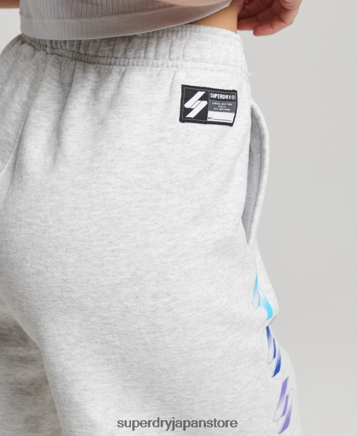 ハーフトーン s ロゴ ボーイ ショーツ 女性 Superdry 衣類 グレー 2J62PZ3165
