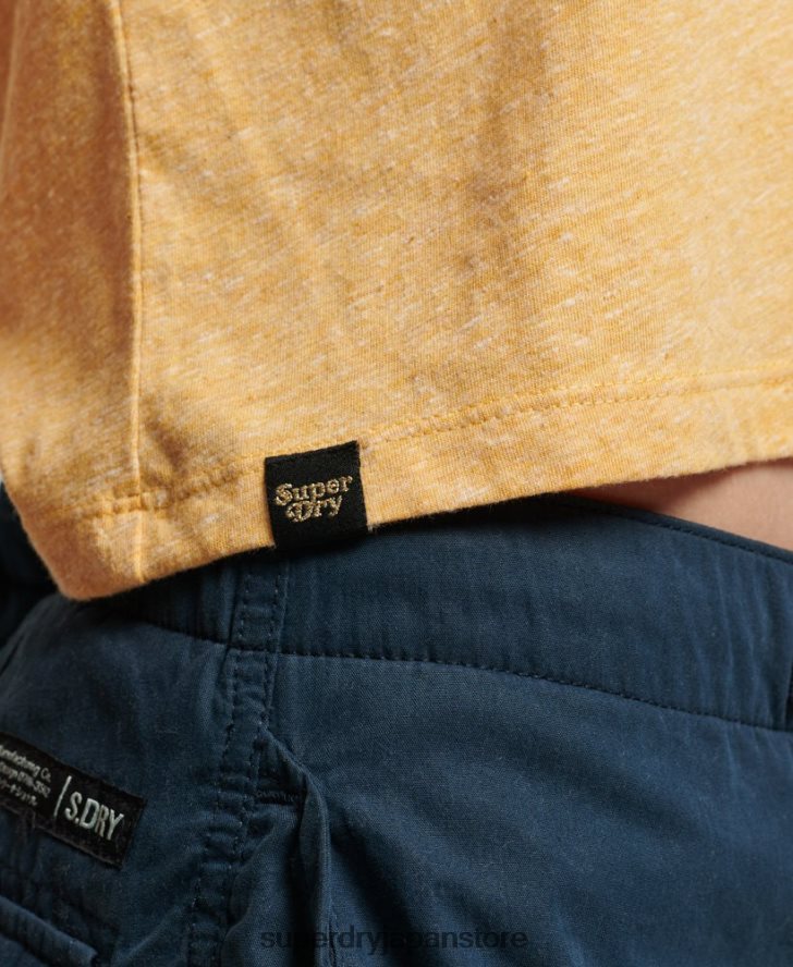 70年代のヴィンテージスキニーTシャツ 女性 Superdry 衣類 黄色 2J62PZ2623