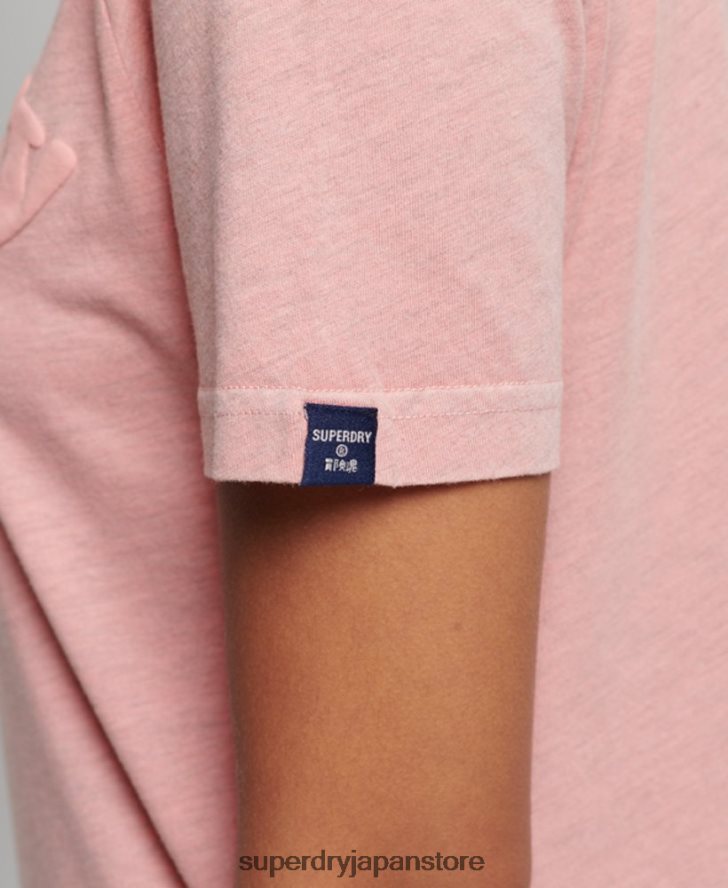 クーパークラシック 70s ロゴ T シャツ 女性 Superdry 衣類 ピンク 2J62PZ2307