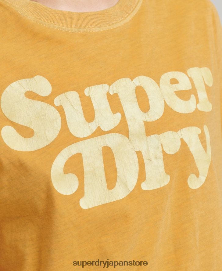 クーパークラシック 70s ロゴ T シャツ 女性 Superdry 衣類 金 2J62PZ6219