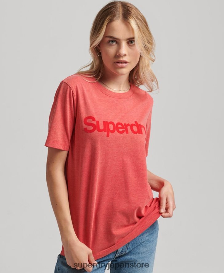 コアロゴ 80s Tシャツ 女性 Superdry 衣類 赤 2J62PZ2669