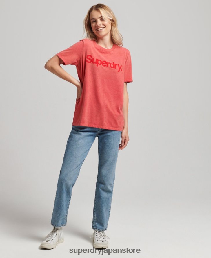 コアロゴ 80s Tシャツ 女性 Superdry 衣類 赤 2J62PZ2669