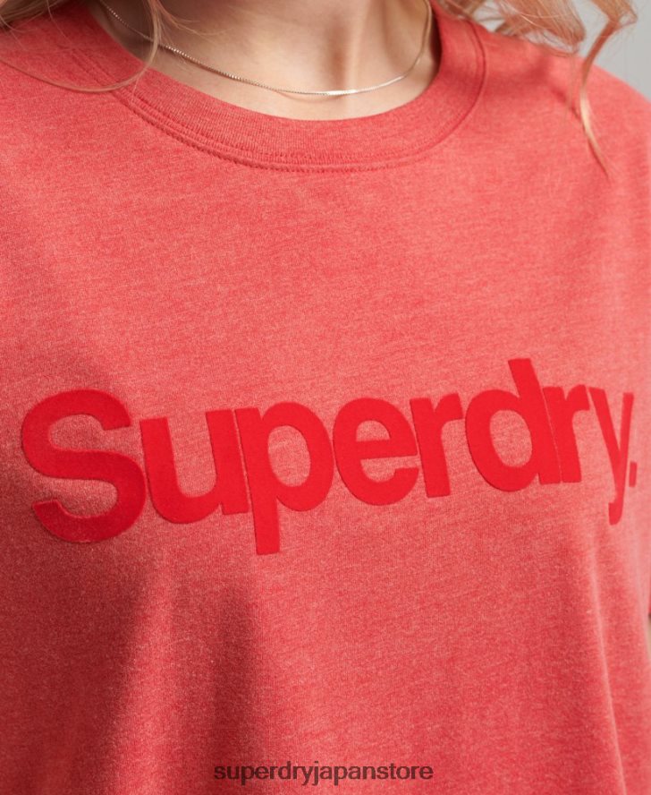 コアロゴ 80s Tシャツ 女性 Superdry 衣類 赤 2J62PZ2669