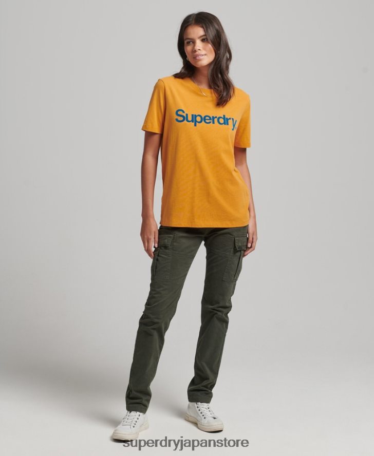 コアロゴ 80s Tシャツ 女性 Superdry 衣類 金 2J62PZ2748