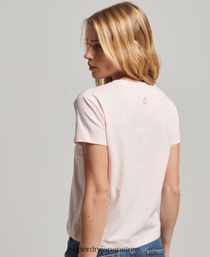 90年代グラフィックTシャツ 女性 Superdry 衣類 ピンク 2J62PZ2655