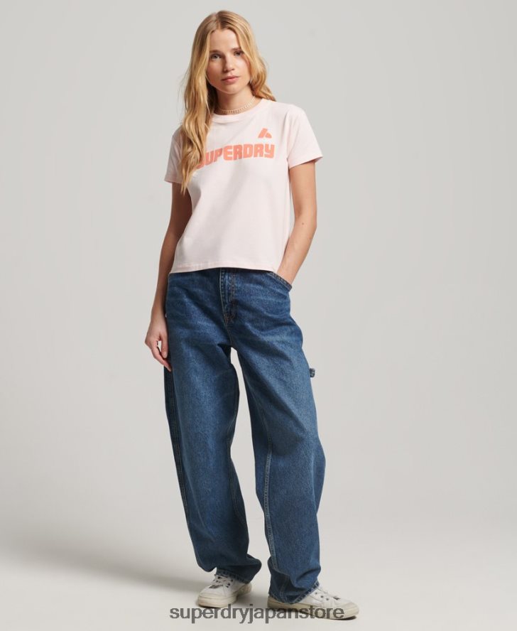 90年代グラフィックTシャツ 女性 Superdry 衣類 ピンク 2J62PZ2655