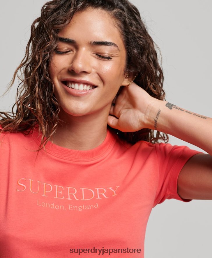 90年代グラフィックTシャツ 女性 Superdry 衣類 ピンク 2J62PZ2685