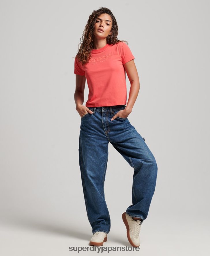 90年代グラフィックTシャツ 女性 Superdry 衣類 ピンク 2J62PZ2685