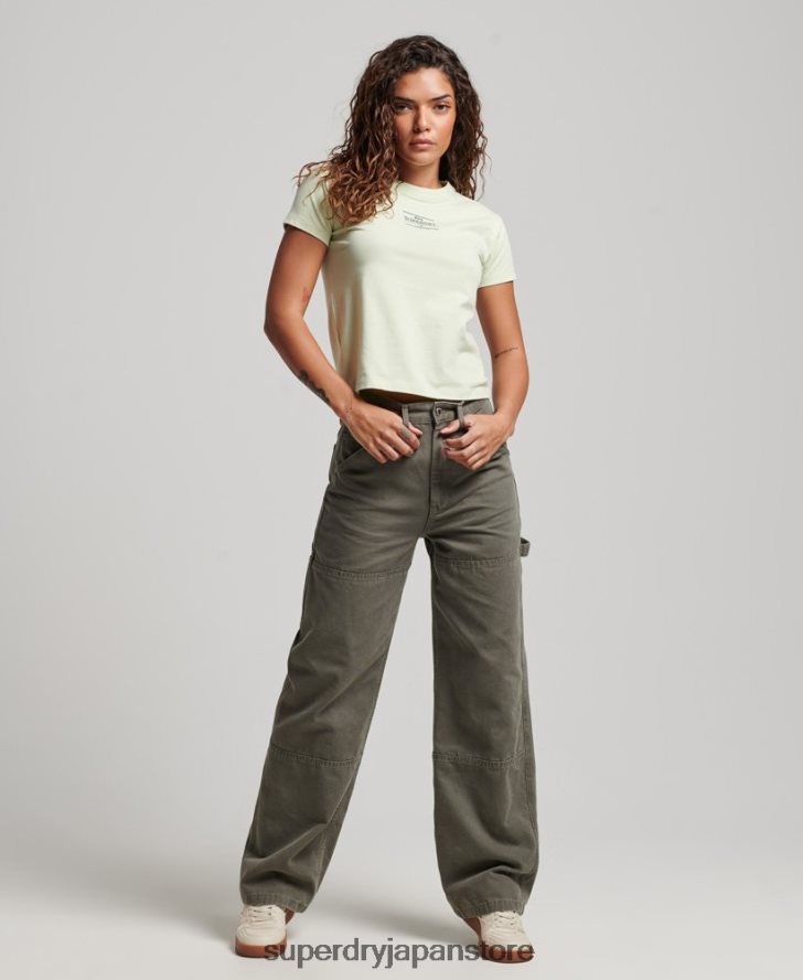 90年代グラフィックTシャツ 女性 Superdry 衣類 緑 2J62PZ2718