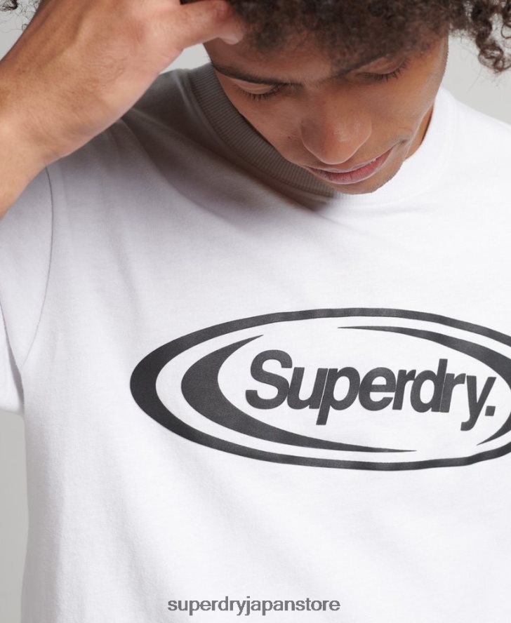 ゲームオン90年代ロゴTシャツ 男性 Superdry 衣類 白 2J62PZ4813